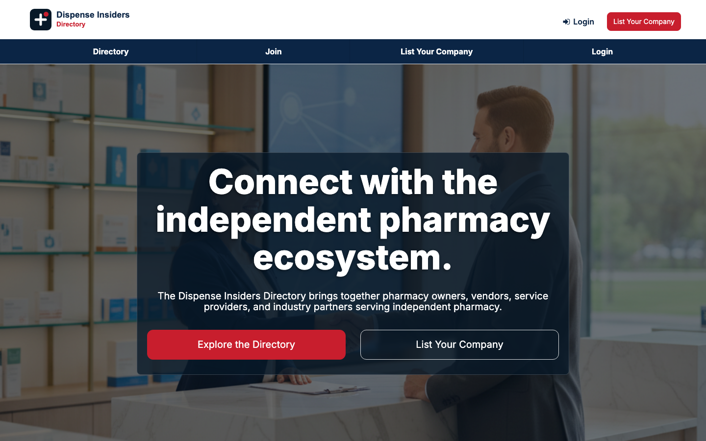 Dispense Insiders directory interface