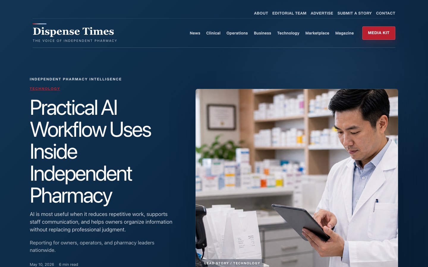 Current issue of Dispense Times